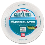 PLATES, GREEN LABEL RECYCLABLE PAPER PLATES, 9" (1,200 CT.)